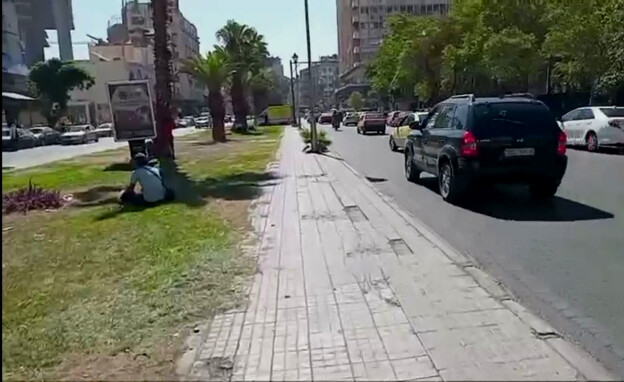 מצלמת חדשות 12 בדמשק (צילום: חדשות 12)
