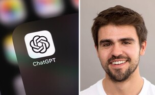 קלווין פרנץ'-אוון ו-ChatGPT (צילום: shutterstock/@calvinfo)