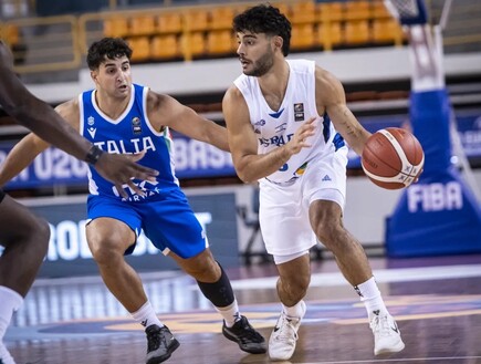 נבחרת העתודה של ישראל נגד איטליה (צילום: FIBA PHOTOS)
