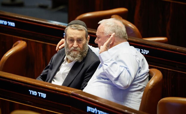 דוד אמסלם, משה גפני (צילום: נועם מושקוביץ, דוברות הכנסת)