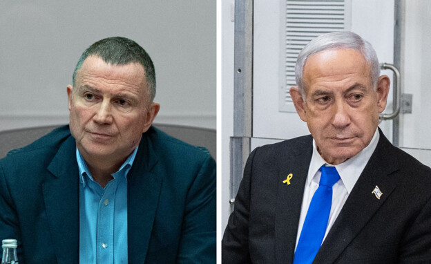 בנימין נתניהו, יולי אדלשטיין (צילום: יונתן זינדל, חיים גולדברג, פלאש 90)