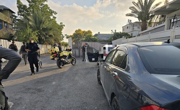 אירוע אלימות בלוד (צילום: דוברות מד