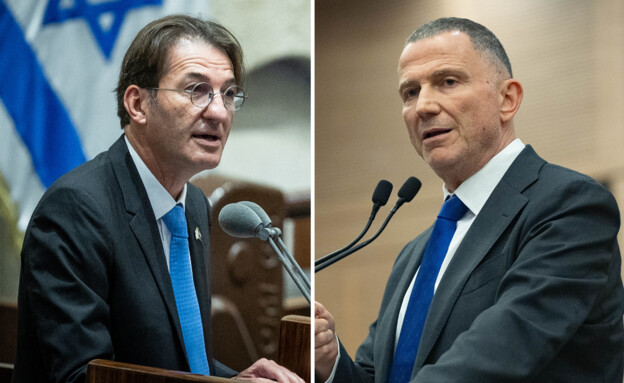 יולי אדלשטיין, בועז ביסמוט (צילום: יונתן זינדל, פלאש 90)