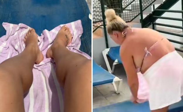 תיירת מלחמת מגבות (צילום: לפי סעיף 27א' לחוק זכויות יוצרים)