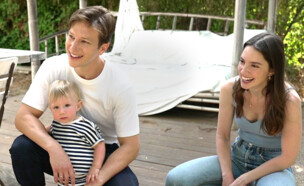 לי בירן ואליאנה תדהר עם בנם נבו (צילום: חדשות 12)