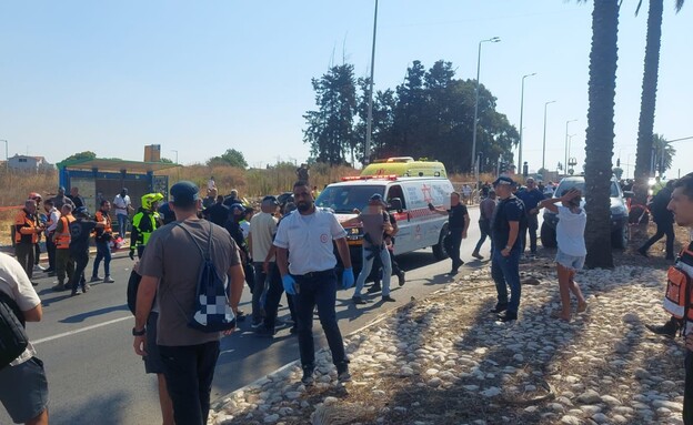 פיגוע דריסה סמוך לכפר יונה (צילום: דוברות זק