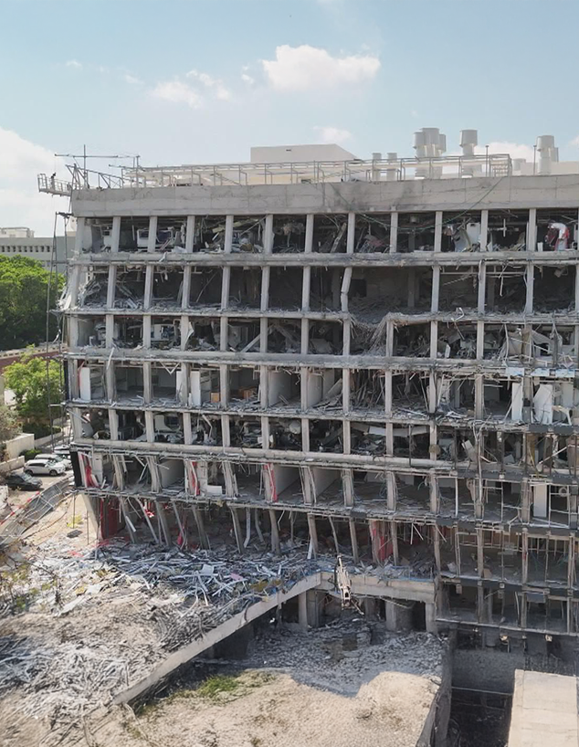 הרס במכון ויצמן (צילום: חדשות 12)