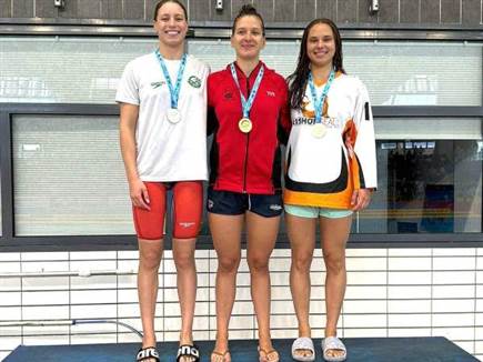 מנצחות משחה 100 מטר נשים (באדיבות איגוד השחייה) (צילום: ספורט 5)