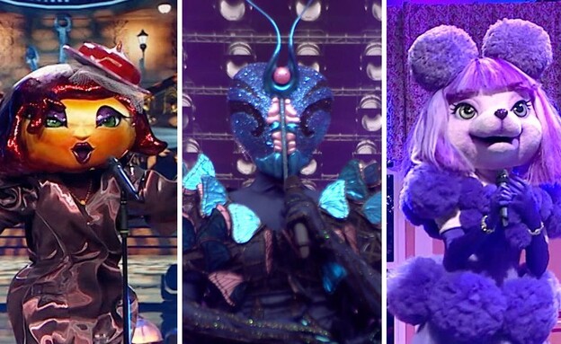 שלישיית הגמר של "הזמר במסכה" (צילום: הזמר במסכה, קשת 12)