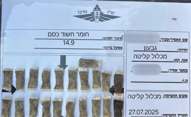 סמים שנמצאו על אחת ממשתתפות המשט לעזה
