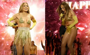 החצאית של ג'יי לו (צילום: מתוך עמוד היוטיוב של ג'ניפר לופז)