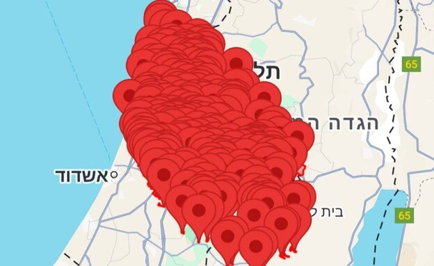 אזעקות בעקבות שיגור מתימן (צילום: flightradar24)