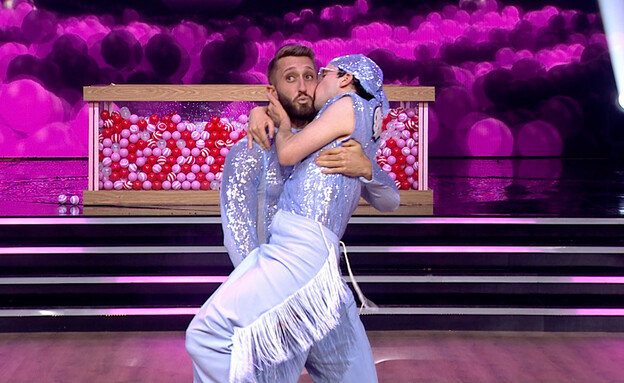 בן זיני ושחר (צילום: מתוך "רוקדים עם כוכבים", קשת 12)