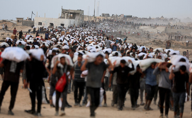 משבר הרעב בעזה (צילום: reuters)