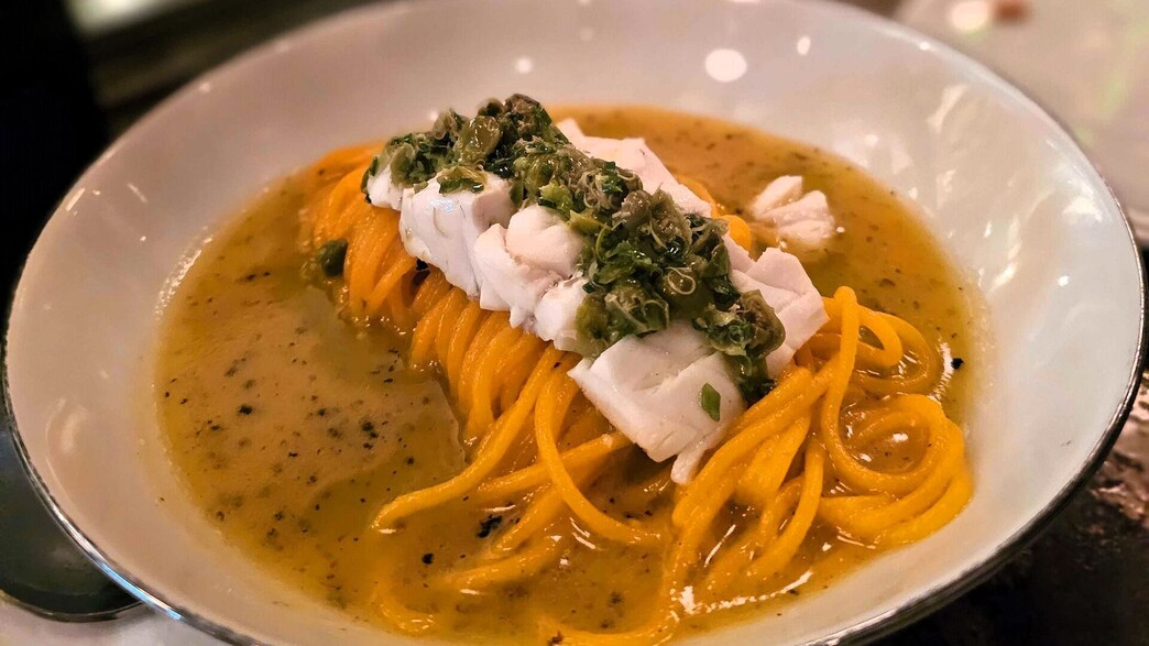 מלגו ומלבר. ספגטי חלמונים מלגו ומלבר. ספגטי חלמונים