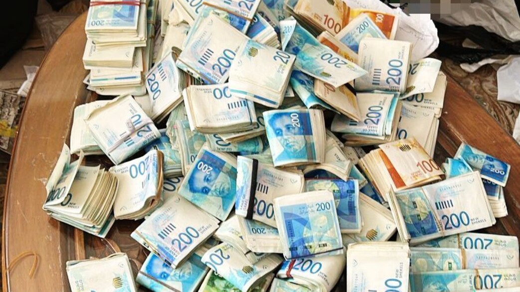 מיליון השקלים שנתפסו בצפון