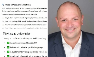 שחר פולק והכלי שפיתח (צילום: אלדד צילומים)