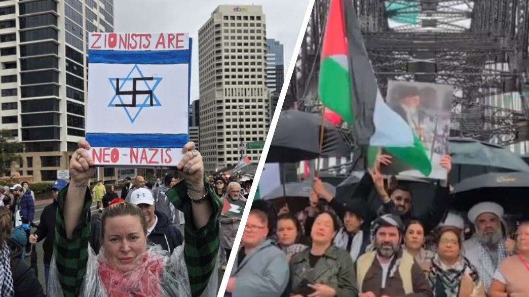 הפגנה פרו פלסטינית אוסטרליה סידני הפגנה פרו פלסטינית אוסטרליה סידני