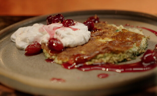 פישפארה עם גלבהמסטה וקונפיטורת ענבים