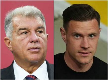 המאבק רק הולך וגדל. טר שטגן ולאפורטה (GETTY) (צילום: ספורט 5)