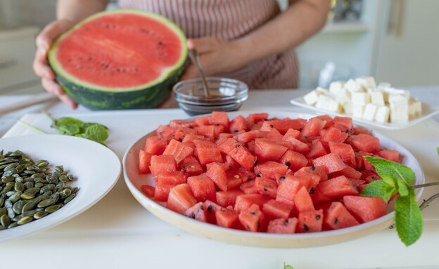 קוביות אבטיח (צילום: shutterstock_Angelika_Heine)