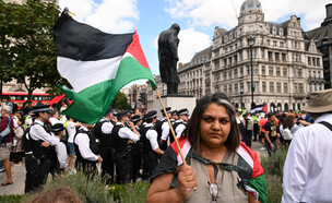 הפגנת ענק פרו פלסטינית בלונדון, אנגליה (צילום: רויטרס)