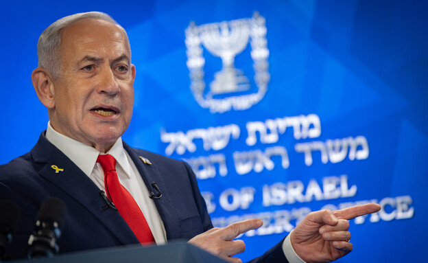 מסיבת העיתונאים של רה"מ בנימין נתניהו (צילום: יונתן זינדל, פלאש 90)