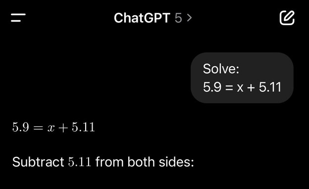 הפדיחה של GPT-5 (צילום: twitter)