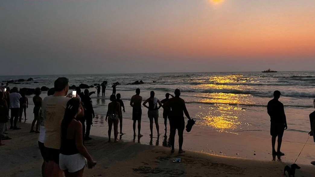 חיפושים אחר צעיר בחוף אולגה ליד חדרה חיפושים אחר צעיר בחוף אולגה ליד חדרה