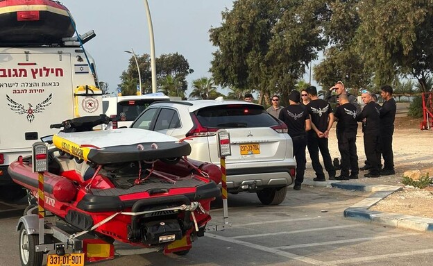 זירת הטביעה בחוף אולגה (צילום: לפי סעיף 27 א')