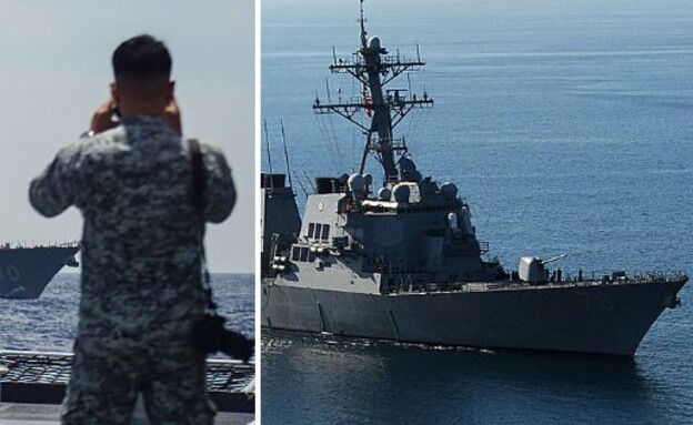 הזירה הימית (צילום: TR/JIJI Press/AFP | Candice Villarreal/U.S. Navy via Getty Images)