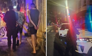 זירת הירי של המאבח בתל אביב (צילום: דוברות המשטרה)