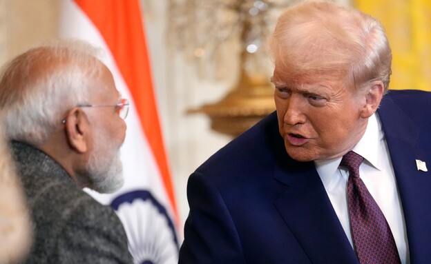 נשיא ארה"ב טראמפ וראש ממשלת הודו מודי