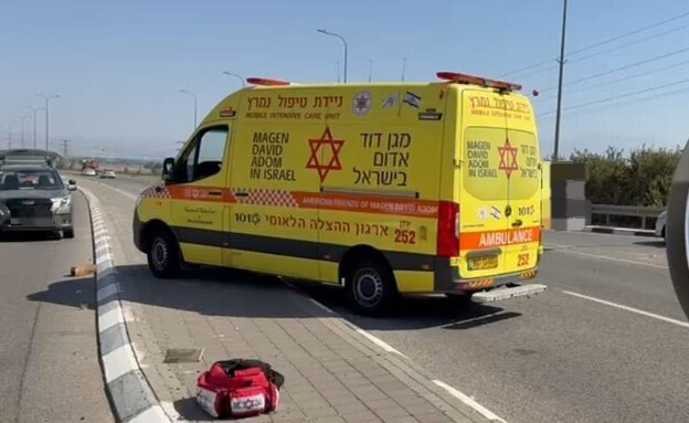 זירת התאונה הקשה בכביש 90, סמוך לשדה אליעזר (צילום: תיעוד מבצעי מד