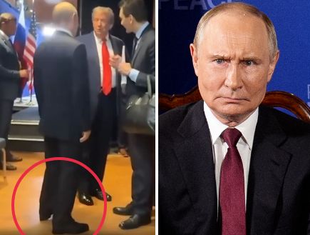 הרגליים של פוטין (צילום: RT  |  Getty Images: Andrew Harnik)
