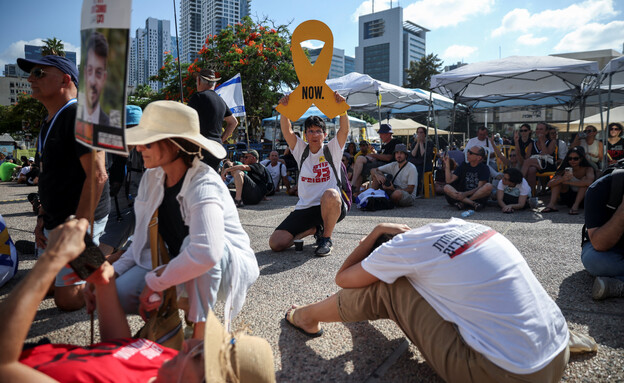 אזעקות במהלך עצרת בכיכר החטופים