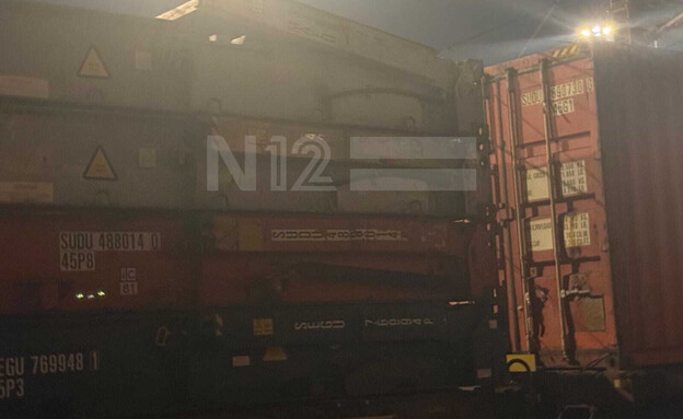 קרון המשא שחתך את קווי החישמול והשבית את הרכבת