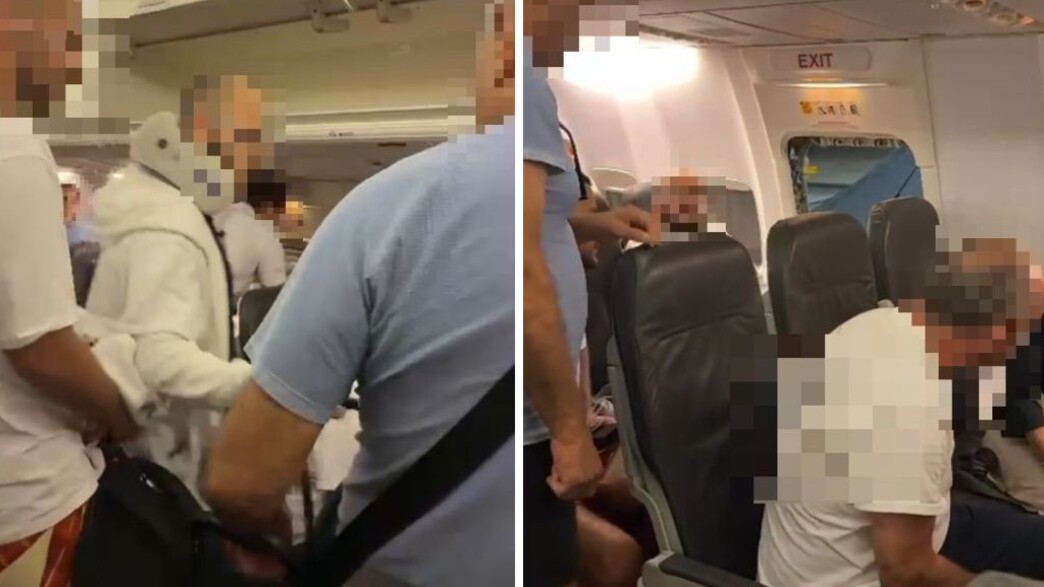 נוסע ניסה לפתוח את דלת המטוס