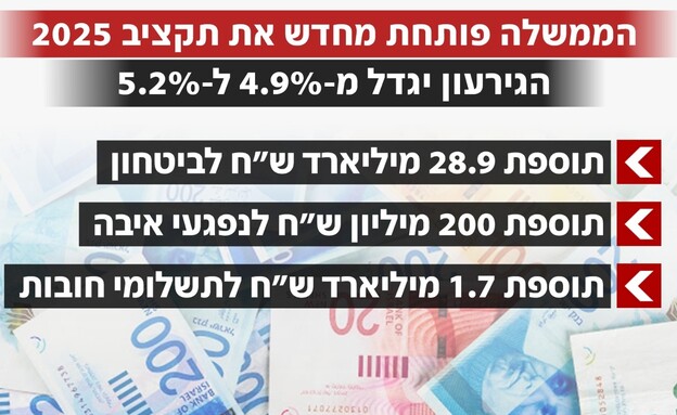 הגדלת תקציב 2025 (עיצוב: חדשות 12)