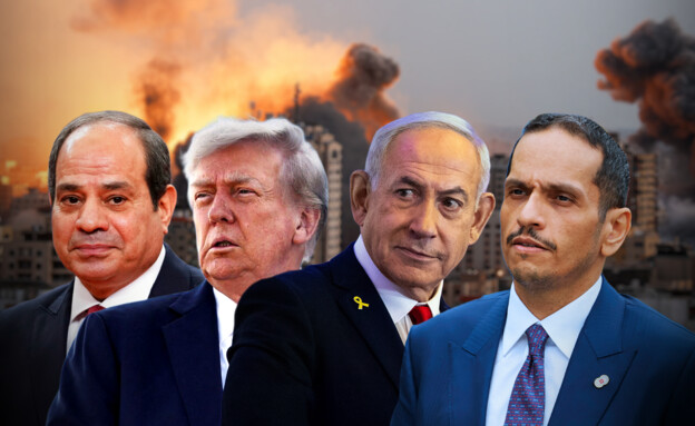 א-ת'אני, נתניהו, טראמפ, א-סיסי (צילום: פלאש 90, reuters)