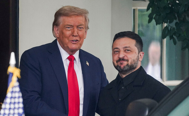 פסגת טראמפ זלנסקי בבית הלבן  (צילום: Reuters)