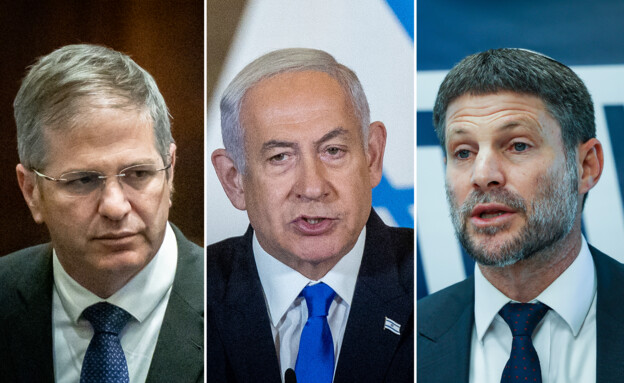 בנימין נתניהו, ביבי, יואב קיש, בצלאל סמוטריץ' (עיבוד: פלאש 90)