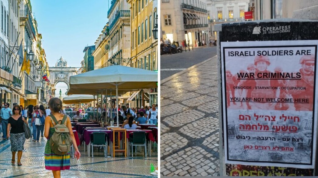כרזות נגד לוחמי צה"ל בליסבון