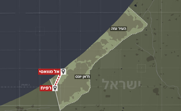 אל מוואסי, רפיח, מפה