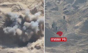 תקיפת המחבלים שביצעו את הירי לעבר המגנן  (צילום: דובר צה"ל)