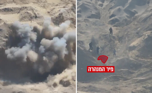 תקיפת המחבלים שביצעו את הירי לעבר המגנן  (צילום: דובר צה"ל)
