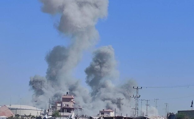 תקיפות בשכונת חמד בח'אן יונס