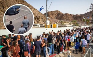 התושבים באילת זועמים על החניות של הנוסעים לסיני בבניינים בעיר (צילום: פלאש 90)