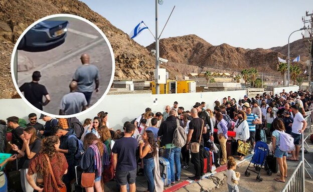 התושבים באילת זועמים על החניות של הנוסעים לסיני בבניינים בעיר (צילום: פלאש 90)