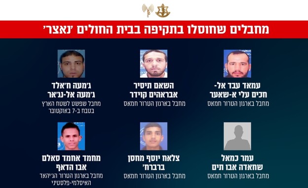המחבלים שחוסלו בתקיפה בבית החולים
